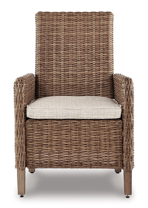 Beachcroft Outdoor Arm Chair with Cushion (Set of 2) - Outdoor Dining Chair - Half Price Furniture