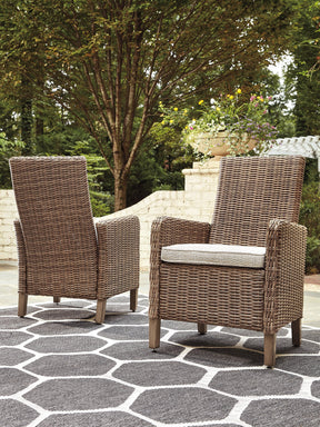 Beachcroft Outdoor Arm Chair with Cushion (Set of 2) - Outdoor Dining Chair - Half Price Furniture