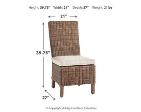 Beachcroft Outdoor Side Chair with Cushion (Set of 2) - Outdoor Dining Chair - Half Price Furniture
