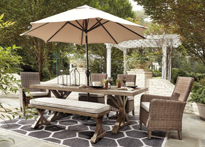 Beachcroft Dining Table with Umbrella Option - Half Price Furniture