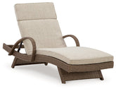 Beachcroft Outdoor Chaise Lounge with Cushion Half Price Furniture