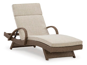 Beachcroft Outdoor Chaise Lounge with Cushion - Outdoor Seating - Half Price Furniture