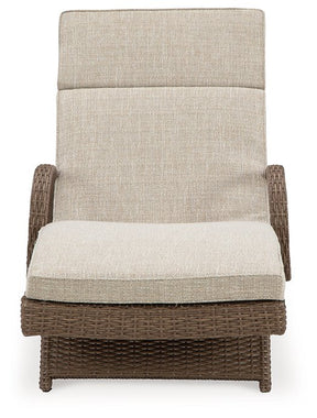 Beachcroft Outdoor Chaise Lounge with Cushion - Outdoor Seating - Half Price Furniture
