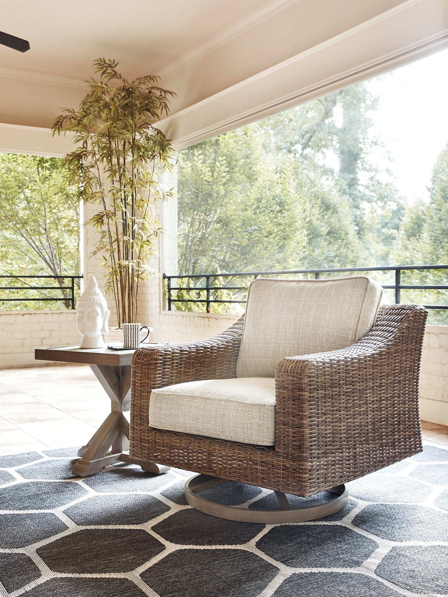 Beachcroft Swivel Lounge Chair - Outdoor Seating - Half Price Furniture