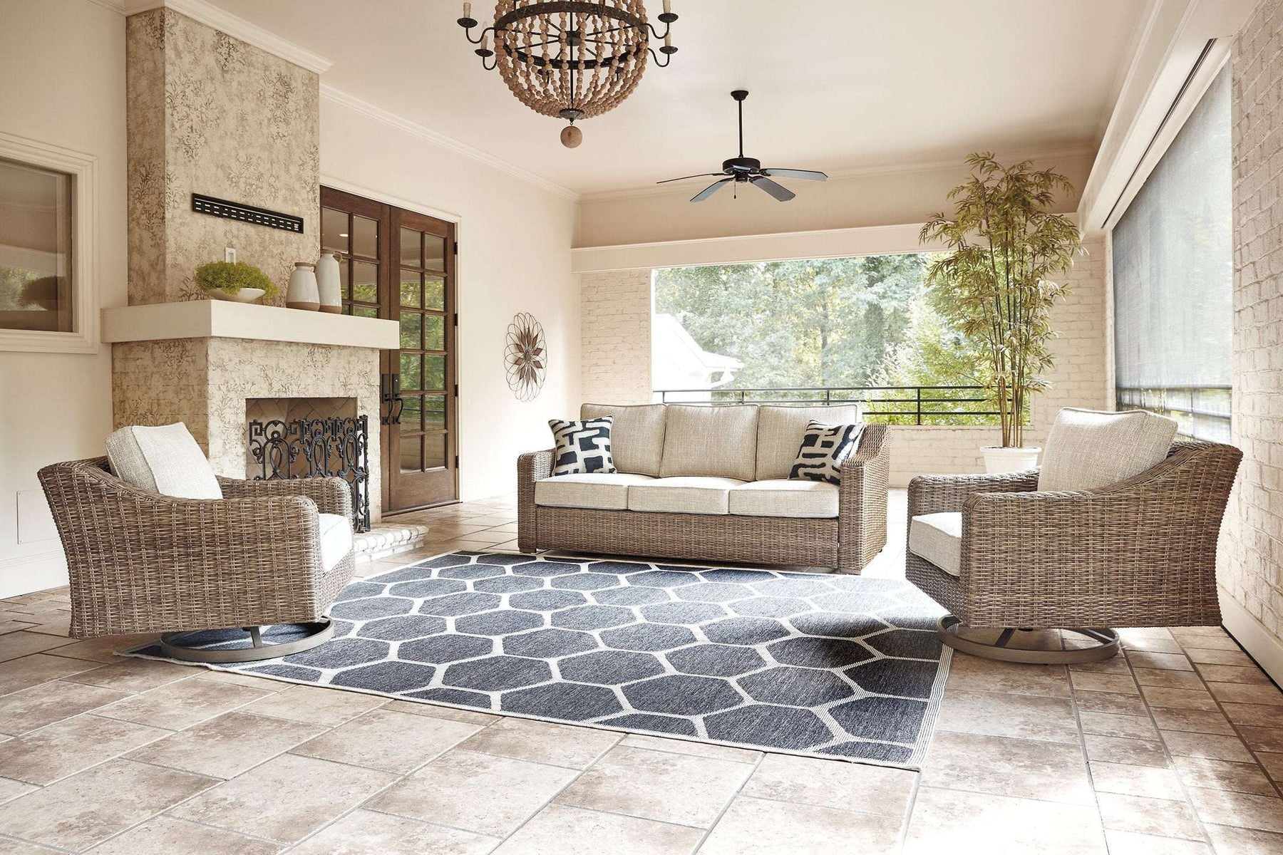 Beachcroft Outdoor Seating Set - Outdoor Seating Set - Half Price Furniture