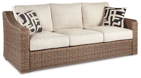 Beachcroft Beachcroft Nuvella Sofa with Coffee and End Table - Outdoor Table Set - Half Price Furniture