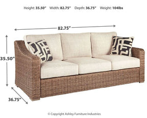Beachcroft Beachcroft Nuvella Sofa with Coffee and End Table - Outdoor Table Set - Half Price Furniture