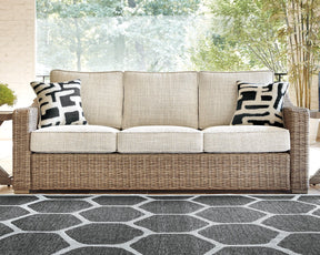 Beachcroft Beachcroft Nuvella Sofa with Coffee and End Table - Outdoor Table Set - Half Price Furniture