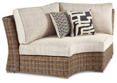 Beachcroft Curved Corner Chair with Cushion Half Price Furniture
