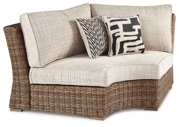 Beachcroft Curved Corner Chair with Cushion  Half Price Furniture