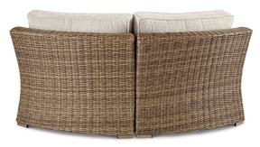 Beachcroft Curved Corner Chair with Cushion - Half Price Furniture