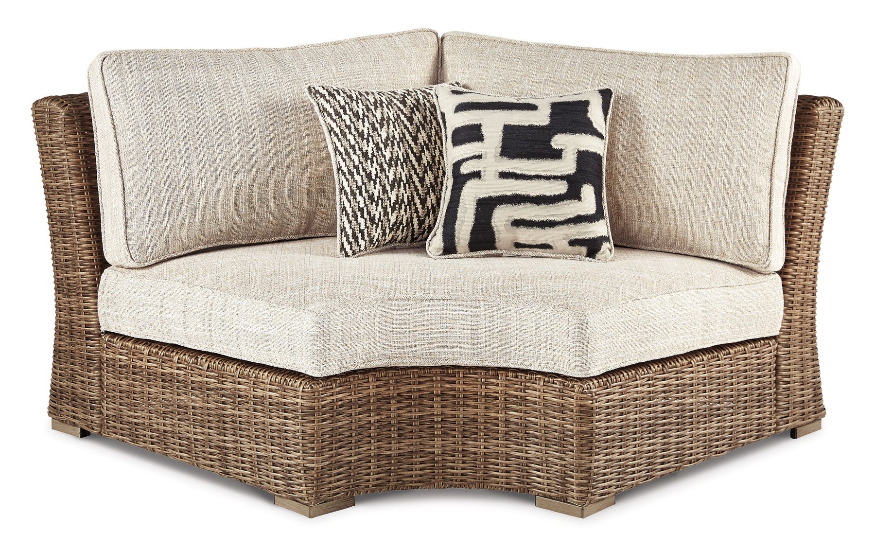 Beachcroft Curved Corner Chair with Cushion Beachcroft Curved Corner Chair with Cushion Half Price Furniture