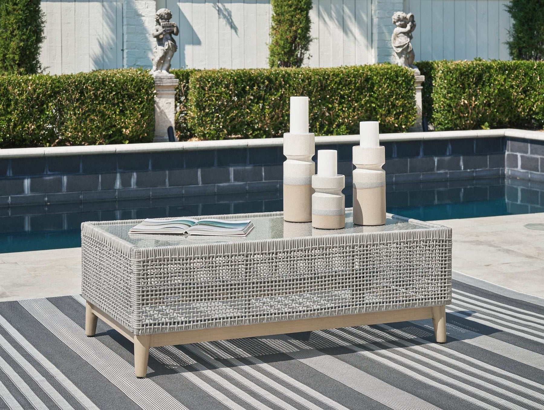 Seton Creek Outdoor Upholstery Set Half Price Furniture