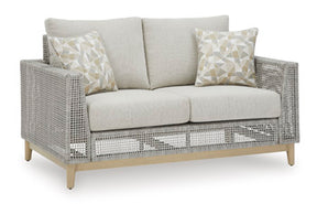 Seton Creek Outdoor Loveseat with Cushion - Half Price Furniture