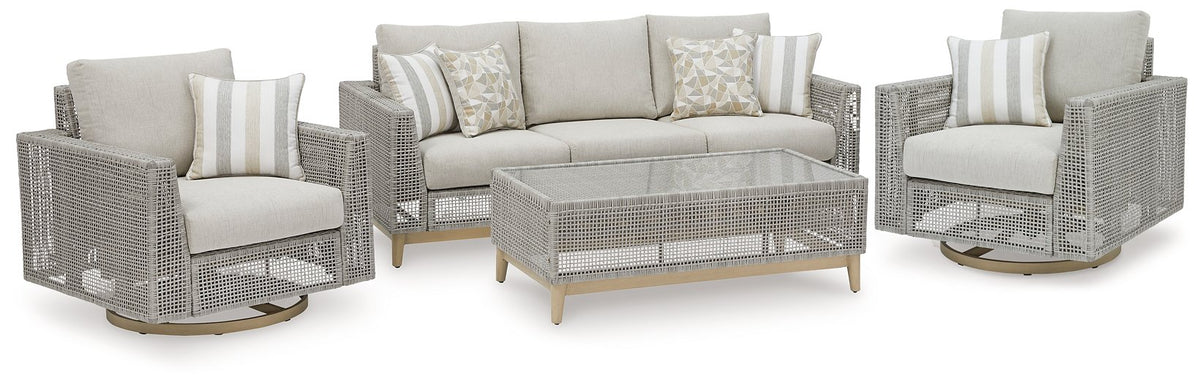 Seton Creek Outdoor Upholstery Set Half Price Furniture