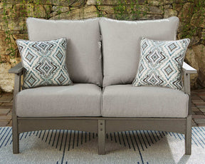 Visola Outdoor Loveseat and Coffee Table - Half Price Furniture