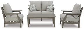 Visola Outdoor Loveseat Conversation Set Half Price Furniture