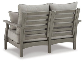 Visola Outdoor Loveseat with Cushion - Outdoor Seating - Half Price Furniture