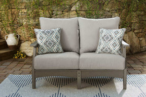 Visola Outdoor Loveseat and Coffee Table - Half Price Furniture
