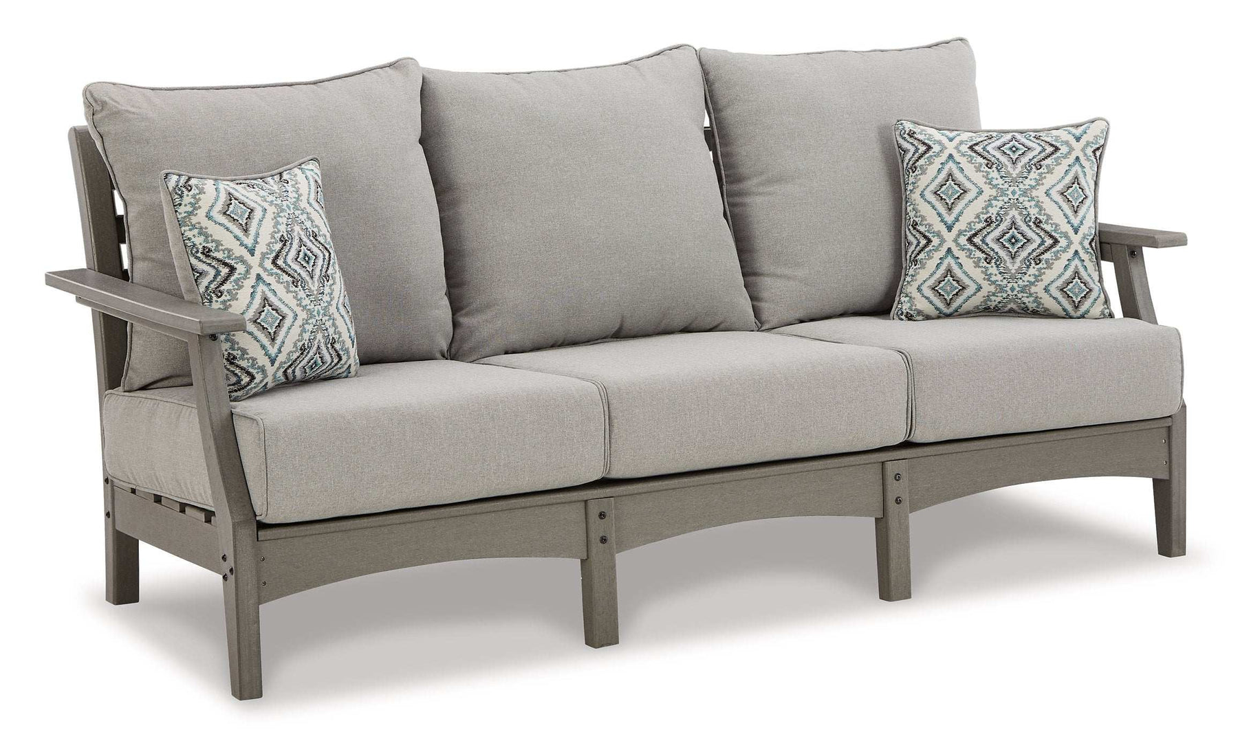 Visola Outdoor Sofa and Loveseat with Coffee Table Half Price Furniture