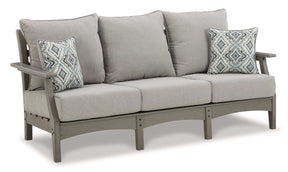Visola Outdoor Sofa and Loveseat with Coffee Table Half Price Furniture