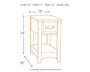 Breegin Chairside End Table - End Table - Half Price Furniture