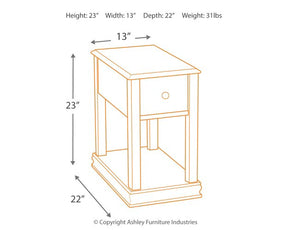 Breegin Chairside End Table - End Table - Half Price Furniture
