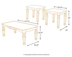 North Shore Table (Set of 3) - Half Price Furniture