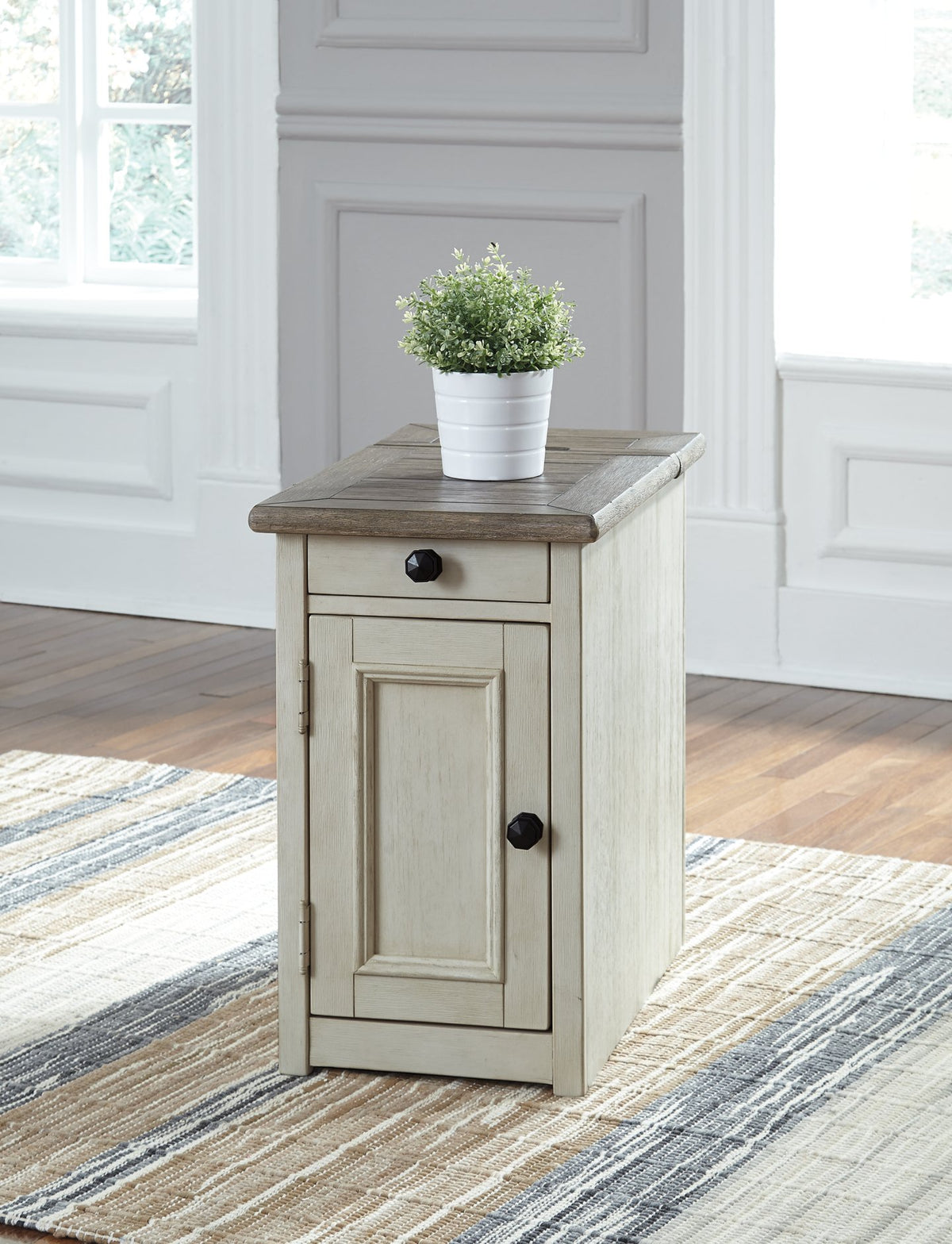 Bolanburg Chairside End Table with USB Ports & Outlets - Half Price Furniture