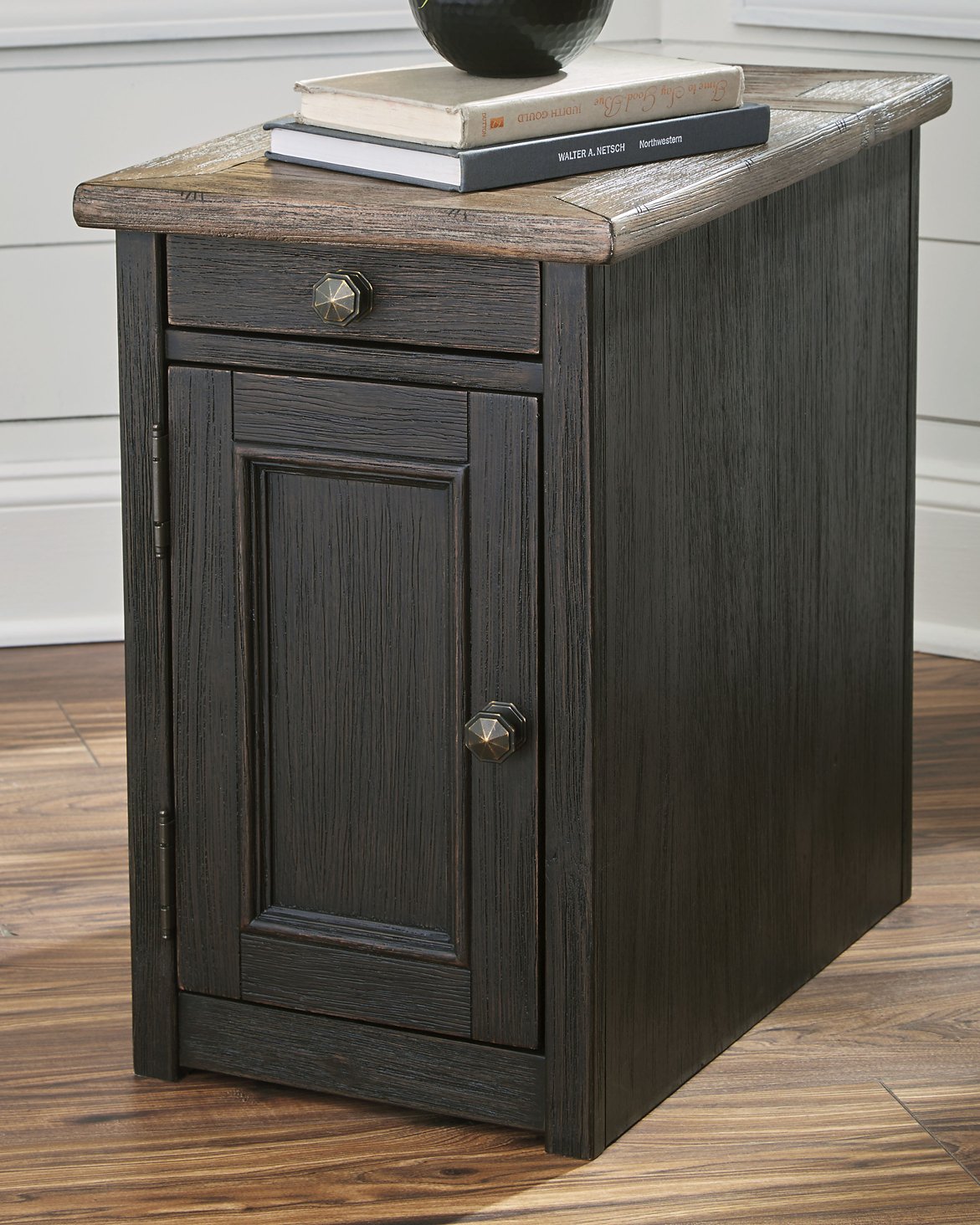 Tyler Creek Chairside End Table with USB Ports & Outlets  Half Price Furniture