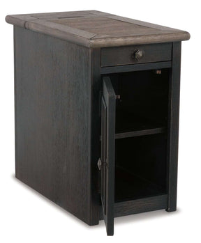 Tyler Creek Chairside End Table with USB Ports & Outlets Half Price Furniture