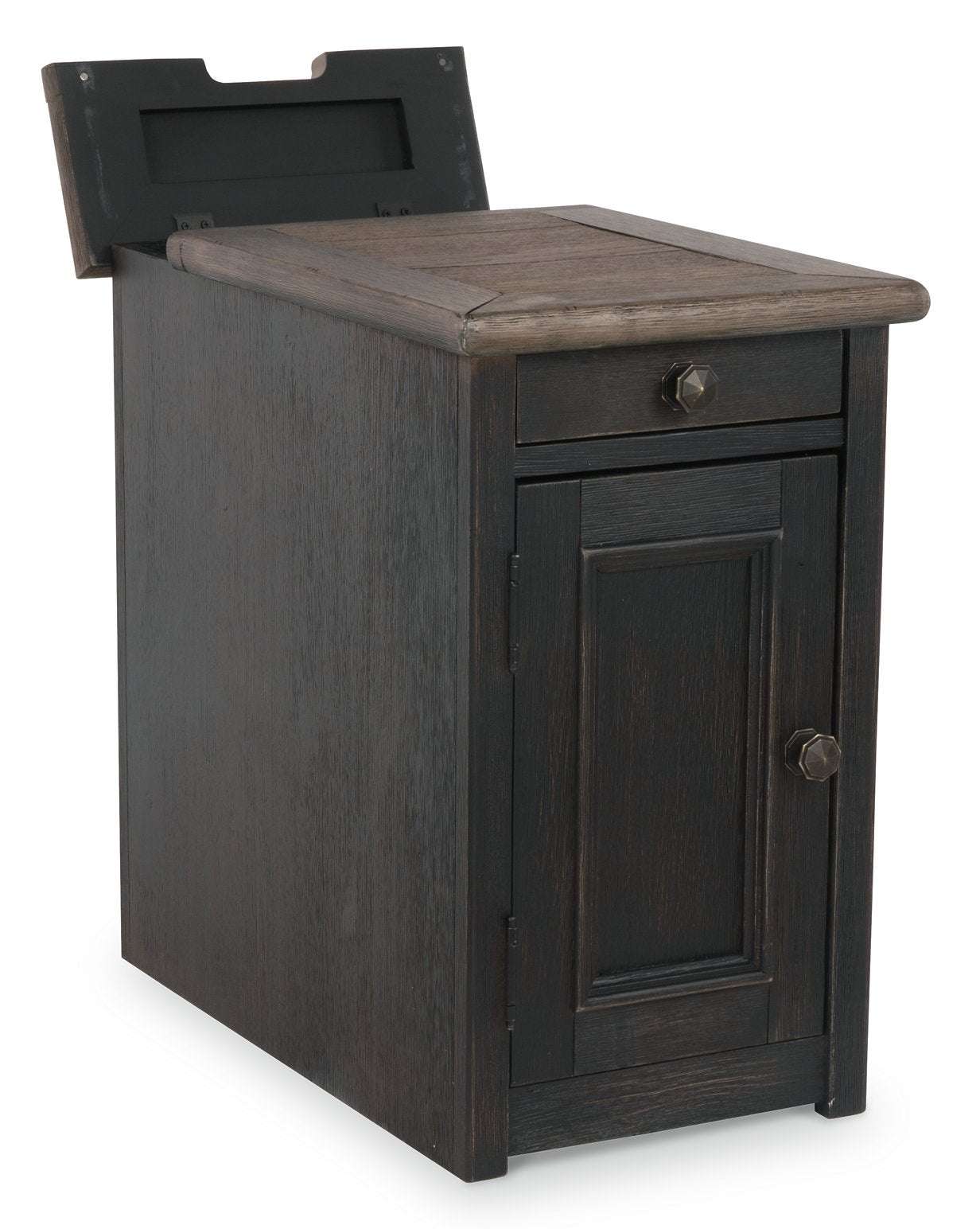Tyler Creek Chairside End Table with USB Ports & Outlets Half Price Furniture