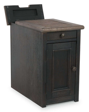 Tyler Creek Chairside End Table with USB Ports & Outlets Half Price Furniture