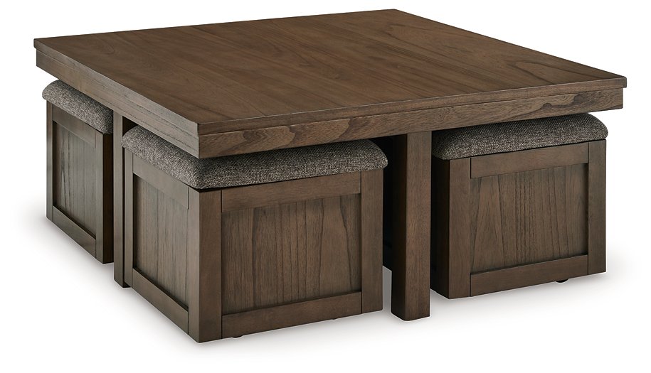 Boardernest Coffee Table with 4 Stools  Half Price Furniture