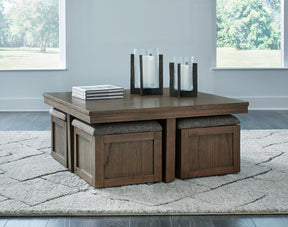 Boardernest Coffee Table with 4 Stools - Cocktail Table - Half Price Furniture