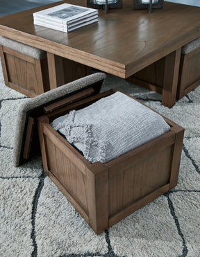 Boardernest Coffee Table with 4 Stools - Cocktail Table - Half Price Furniture