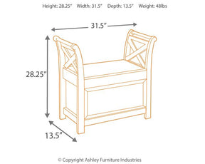 Abbonto Accent Bench - Bench - Half Price Furniture