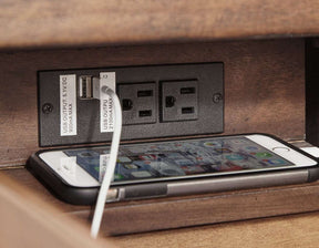 Stanah Chairside End Table with USB Ports & Outlets - Half Price Furniture