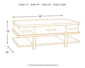 Stanah Coffee Table with Lift Top Half Price Furniture
