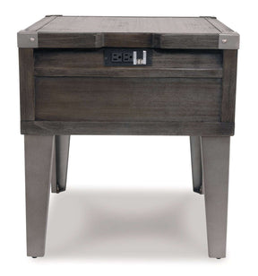 Todoe End Table with USB Ports & Outlets - Half Price Furniture