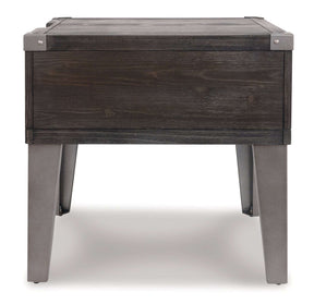 Todoe End Table with USB Ports & Outlets - Half Price Furniture