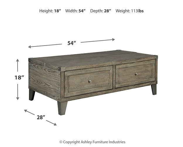 Chazney Coffee Table with Lift Top - Half Price Furniture