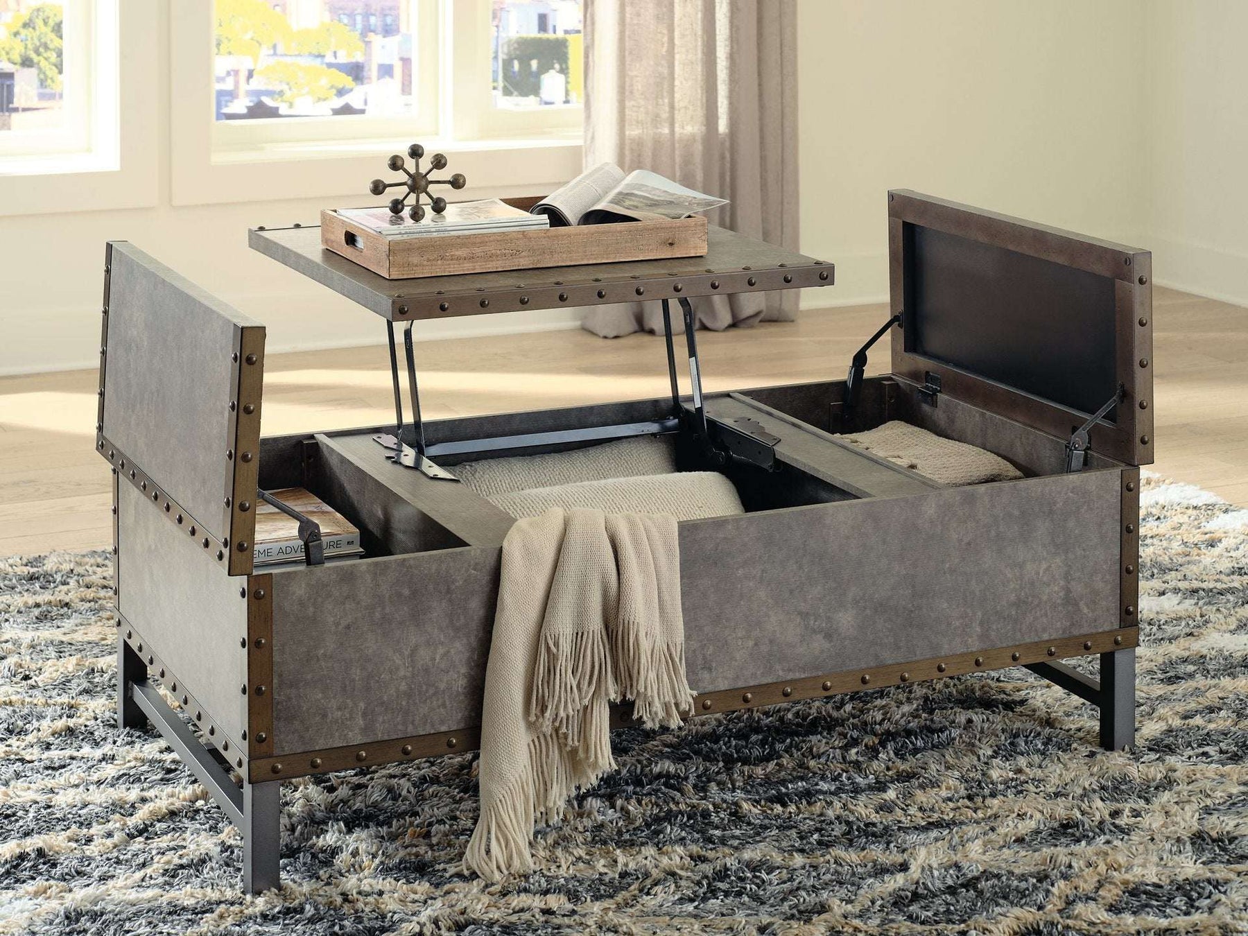 Derrylin Lift-Top Coffee Table - Cocktail Table Lift - Half Price Furniture