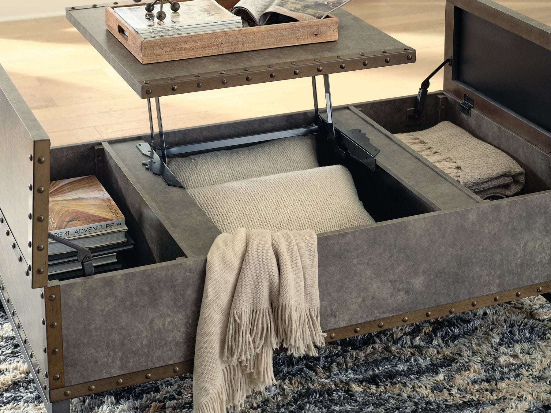 Derrylin Lift-Top Coffee Table - Cocktail Table Lift - Half Price Furniture