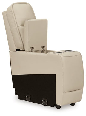 Double Deal Power Reclining Loveseat Sectional with Console - Sectional - Half Price Furniture