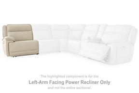 Double Deal Power Reclining Loveseat Sectional with Console - Sectional - Half Price Furniture