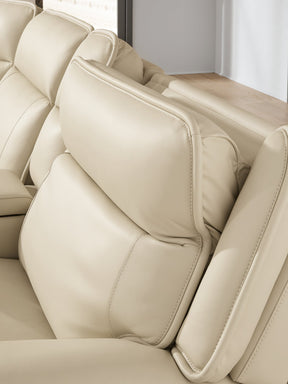 Double Deal Power Reclining Loveseat Sectional with Console - Sectional - Half Price Furniture