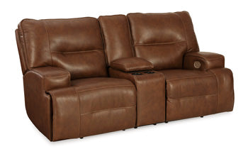 Francesca Power Reclining Loveseat with Console - Half Price Furniture