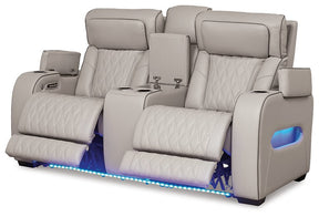 Boyington Power Reclining Loveseat with Console - Loveseat - Half Price Furniture