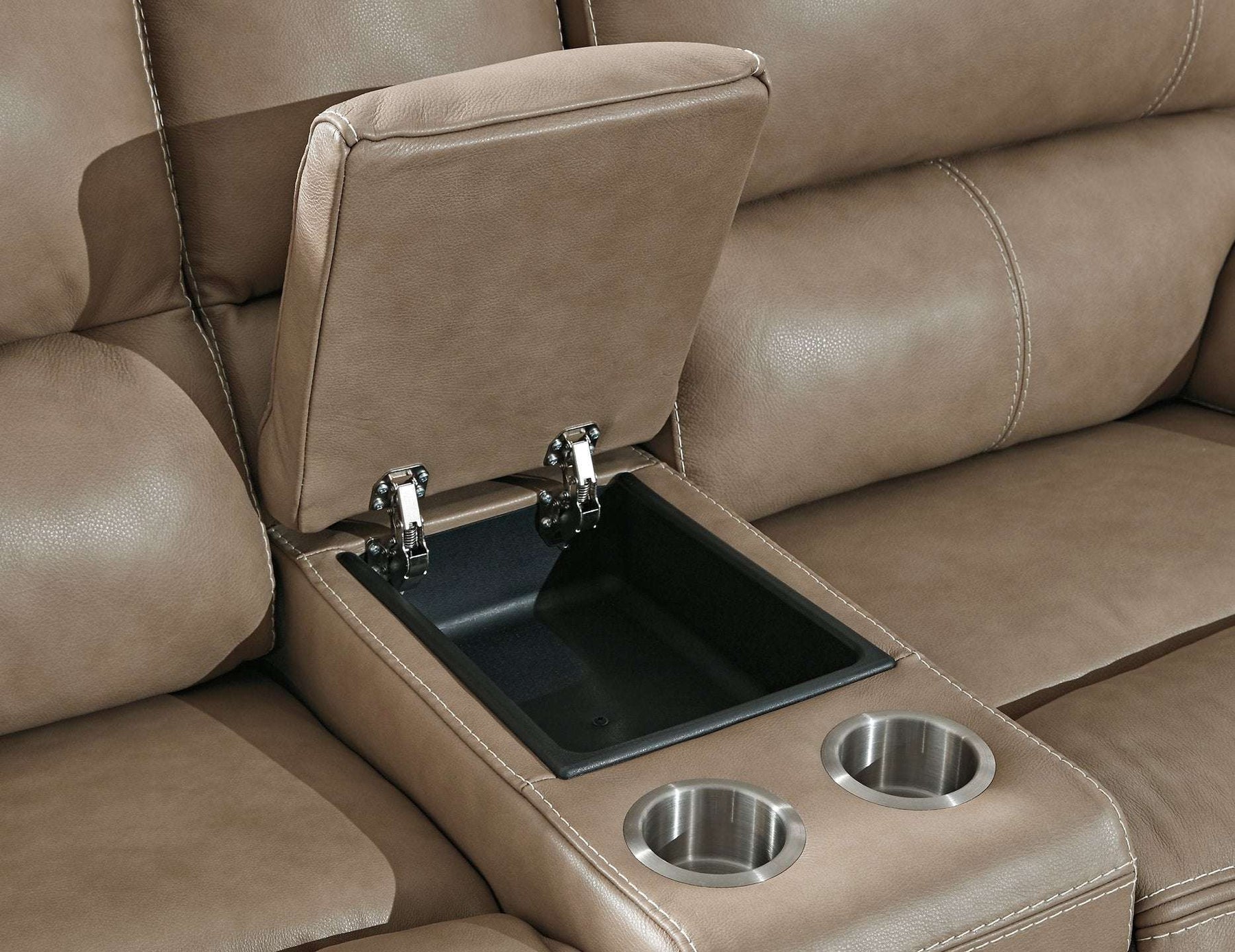 Ricmen Power Reclining Loveseat with Console Half Price Furniture